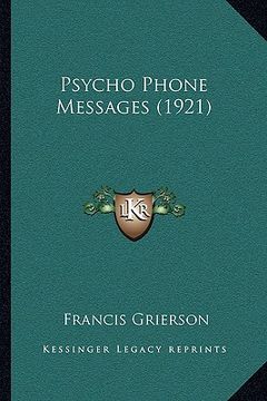 portada psycho phone messages (1921) (in English)