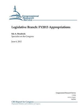 portada Legislative Branch: FY2013 Appropriations