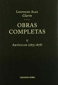 portada Obras Completas Leopoldo Alas Clarín. Tomo v Artículos