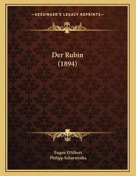 portada Der Rubin (1894) (en Alemán)