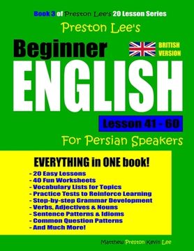 portada Preston Lee's Beginner English Lesson 41 - 60 For Persian Speakers (British Version) (en Inglés)