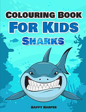 portada Colouring Book for Kids: Sharks (in English)