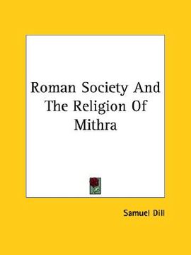 portada roman society and the religion of mithra