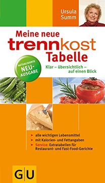 portada Meine Neue Trennkost-Tabelle. Summ-Reihe: Klar - Übersichtlich - auf Einen Blick. Alle Wichtigen Lebensmittel, mit Kalorienangaben. Service: Extratabelle für Restaurant- und Fast-Food-Gerichte (en Alemán)