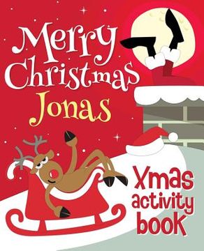 portada Merry Christmas Jonas - Xmas Activity Book: (Personalized Children's Activity Book)