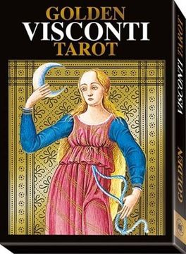 portada Golden Visconti Tarot Grand Trumps: 22 Full Colour Gold Embossed Cards (Paperback) (en Inglés)