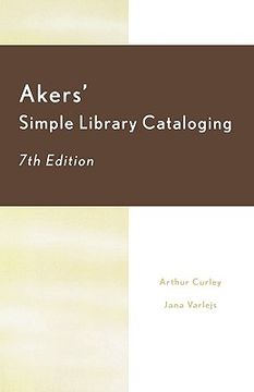 portada akers' simple library cataloging (en Inglés)