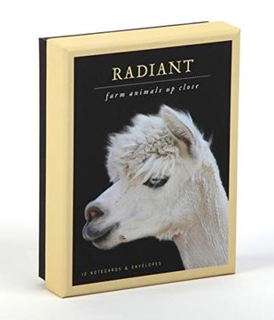 portada Radiant Notecards: Farm Animals up Close (12 Notecards for Animal Lovers, Photographs of Llamas, Goats, Cows, Goats, Pigs, Peacocks and More, 12 Envelopes) (en Inglés)