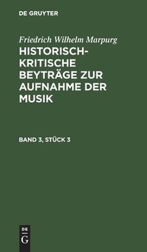 portada Historisch-Kritische Beytrã Â¤Ge zur Aufnahme der Musik (German Edition) [Hardcover ] (en Alemán)
