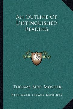 portada an outline of distinguished reading (en Inglés)