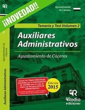 portada Auxiliares Administrativos del Ayuntamiento de Cáceres. Tema