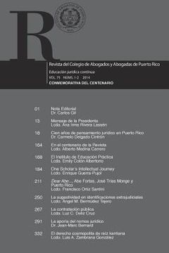 portada Revista del Colegio de Abogados y Abogadas de Puerto Rico: Centenario 1914-2014