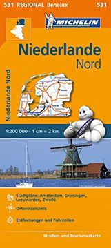 portada Michelin Niederlande Nord: Straßen- und Tourismuskarte 1: 200. 000 (Michelin Regionalkarten)