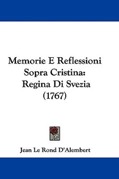 portada memorie e reflessioni sopra cristina: regina di svezia (1767)