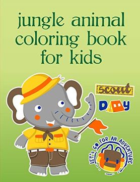 portada Jungle Animal Coloring Book for Kids: Funny Image age 2-5, Special Christmas Design (Humor Animals) (en Inglés)