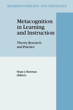 portada metacognition in learning and instruction: theory, research and practice (en Inglés)
