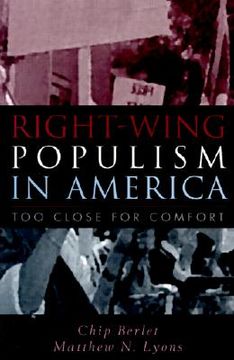 portada right-wing populism in america: too close for comfort (en Inglés)