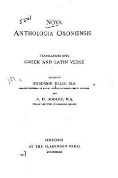 portada Nova anthologia Oxoniensis, translations into Greek and Latin verse (in Latin)