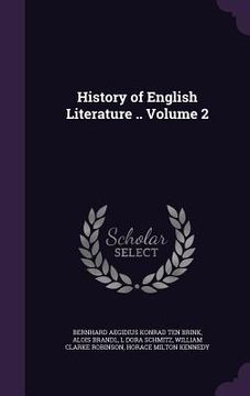 portada History of English Literature .. Volume 2 (en Inglés)