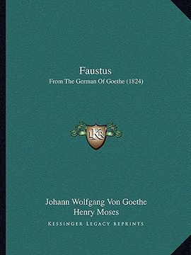 portada faustus: from the german of goethe (1824) (en Inglés)