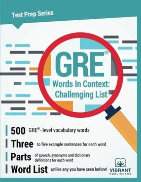 portada GRE Words In Context: Challenging List (Test Prep Series) (Volume 15)