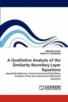 portada a qualitative analysis of the similarity boundary layer equations (en Inglés)