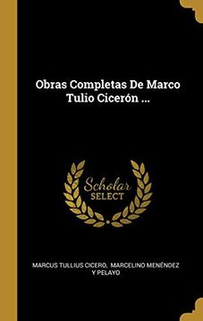 portada Obras Completas de Marco Tulio Cicerón.
