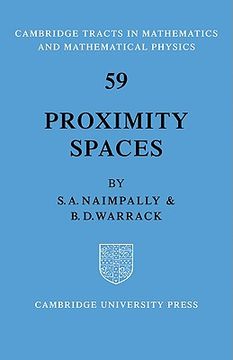portada Proximity Spaces (Cambridge Tracts in Mathematics) (en Inglés)