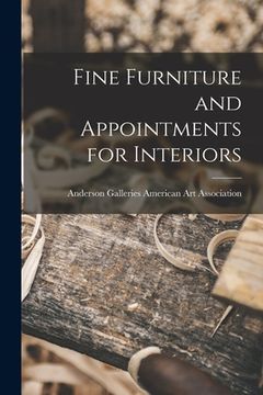 portada Fine Furniture and Appointments for Interiors (en Inglés)