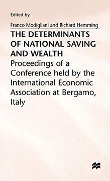 portada Determinants of National Saving and Wealth (International Economic Association Series) (en Inglés)
