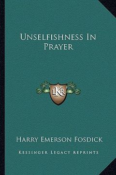 portada unselfishness in prayer