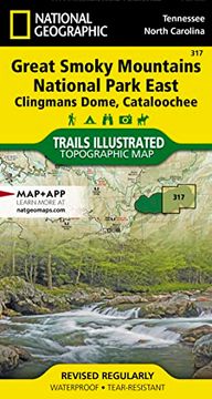 portada Great Smoky Mountains National Park East: Clingmans Dome, Cataloochee map (National Geographic Trails Illustrated Map, 317) (en Inglés)