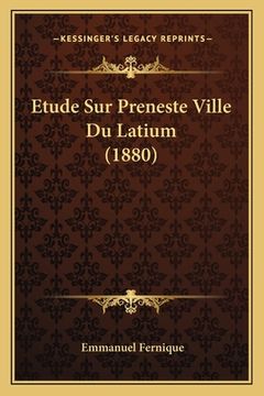 portada Etude Sur Preneste Ville Du Latium (1880) (in French)