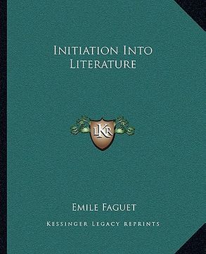 portada initiation into literature