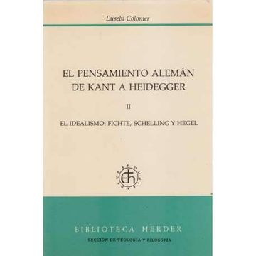 portada Pensamiento Aleman de Kant a Heidegger (Ii)
