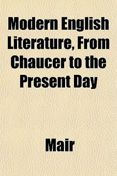 portada modern english literature, from chaucer to the present day