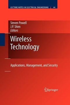 portada wireless technology: applications, management, and security (en Inglés)