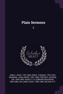 portada Plain Sermons: 5 (in English)