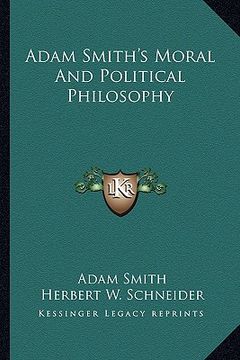 portada adam smith's moral and political philosophy (in English)