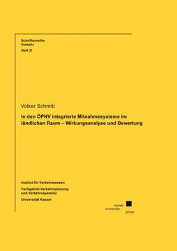 portada In den Öpnv Integrierte Mitnahmesysteme im Ländlichen Raum - Wirkungsanalyse und Bewertung (en Alemán)