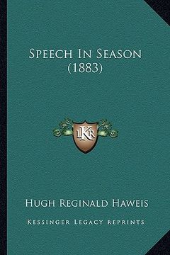 portada speech in season (1883) (en Inglés)