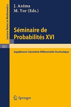 portada séminaire de probabilités xvi 1980/81
