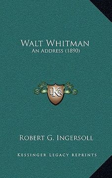 portada walt whitman: an address (1890)