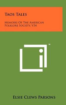 portada taos tales: memoirs of the american folklore society, v34 (en Inglés)