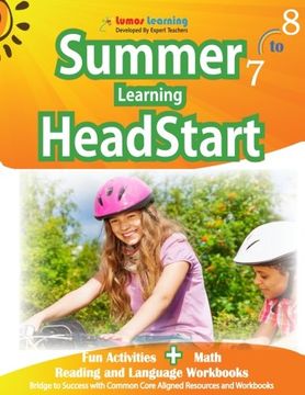 portada Summer Learning HeadStart, Grade 7 to 8: Fun Activities Plus Math, Reading, and Language Workbooks: Bridge to Success with Common Core Aligned Resources and Workbooks