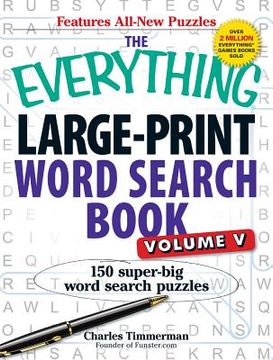 portada the everything large-print word search book, volume v: 150 super-big word search puzzles (in English)