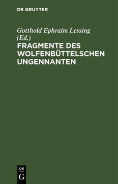 portada Fragmente des Wolfenbüttelschen Ungennanten (en Alemán)