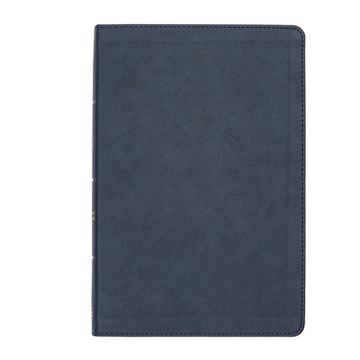 portada CSB Large Print Thinline Bible, Navy Leathertouch (in English)