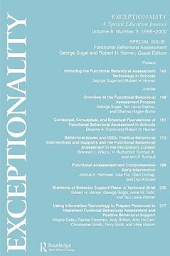 portada functional behavioral assessment: a special issue of exceptionality (en Inglés)