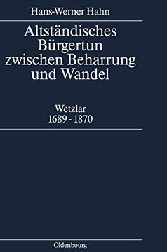 portada Altständisches Bürgertum Zwischen Beharrung und Wandel (en Alemán)